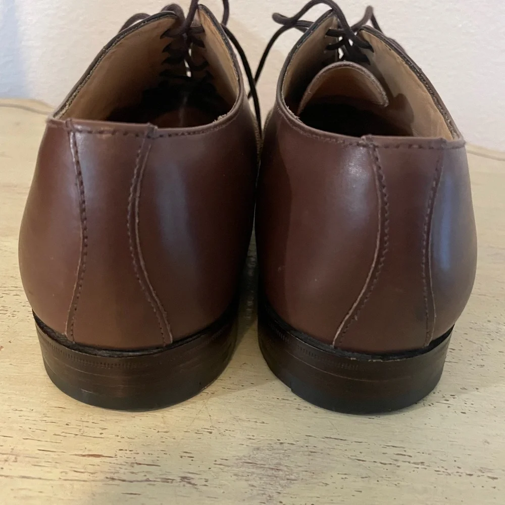 PEAL & Co. x BROOKS BROTHERS Made‎ in England Textured Cap Toe Oxford Size 9